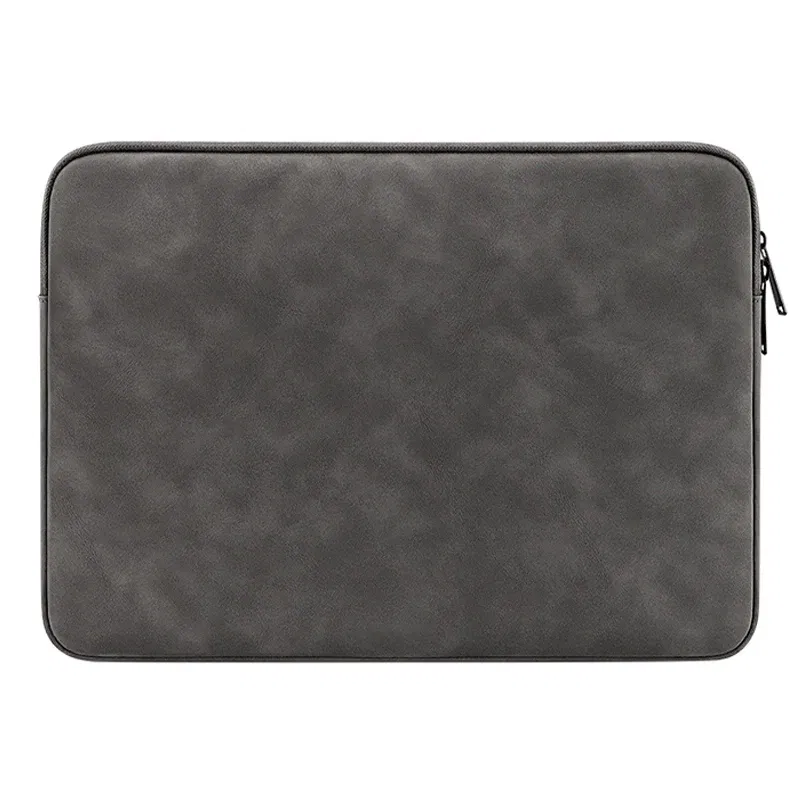 Color: Navy Blue, Size: 13-inch - Waterproof Leather Laptop Bag Sleeve 13 14 15 Inch Case For MacBook Air Pro 13.3 15.4 Xiaomi HP Dell Acer Notebook Computer Case