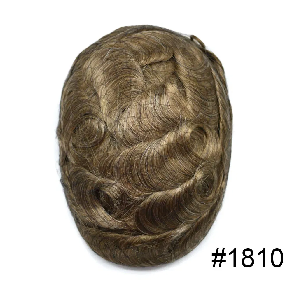 Toupee Color: 1765#, Toupee Density: 100%, Length: 6 inches, Ships From: CHINA, Toupee Size: 8x10 - Men Toupee Hair Systems Ultra Thin Skin 0.06MM V-LOOP Capillary Prosthesis Invisible Hairline Real Human HairPieces Hair Units