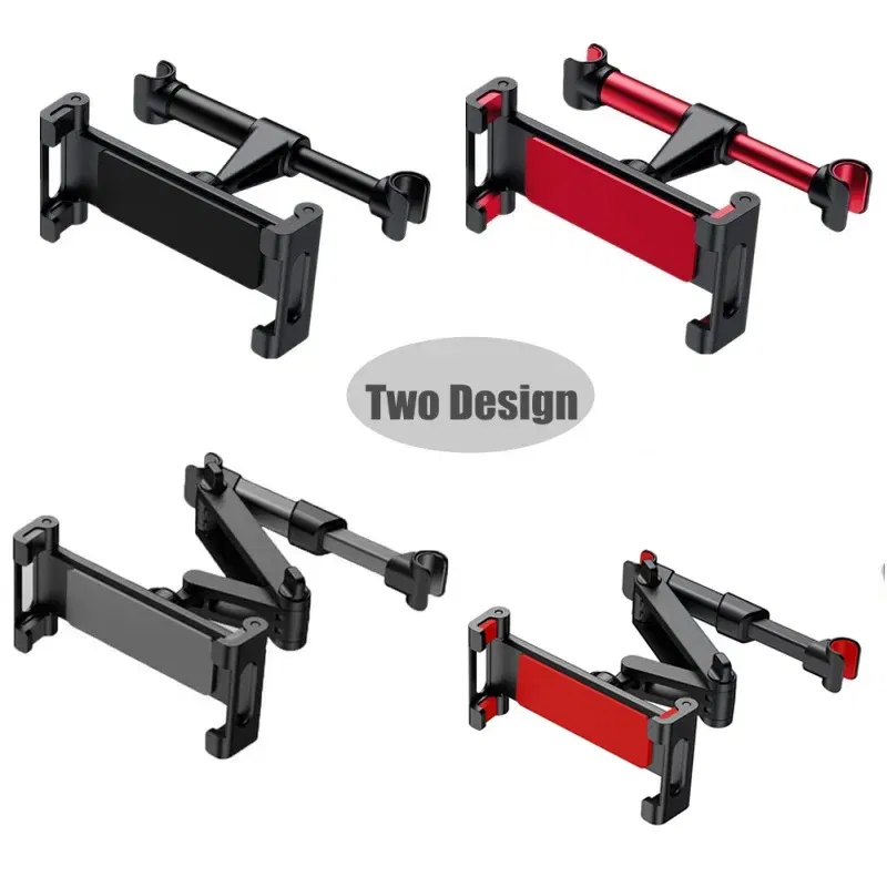 Color: black - Car Holder For 4.7-13 in Tablet & Phone Holder Back Seat Headrest Mounting Holder Accessories iPad Pro 12.9''