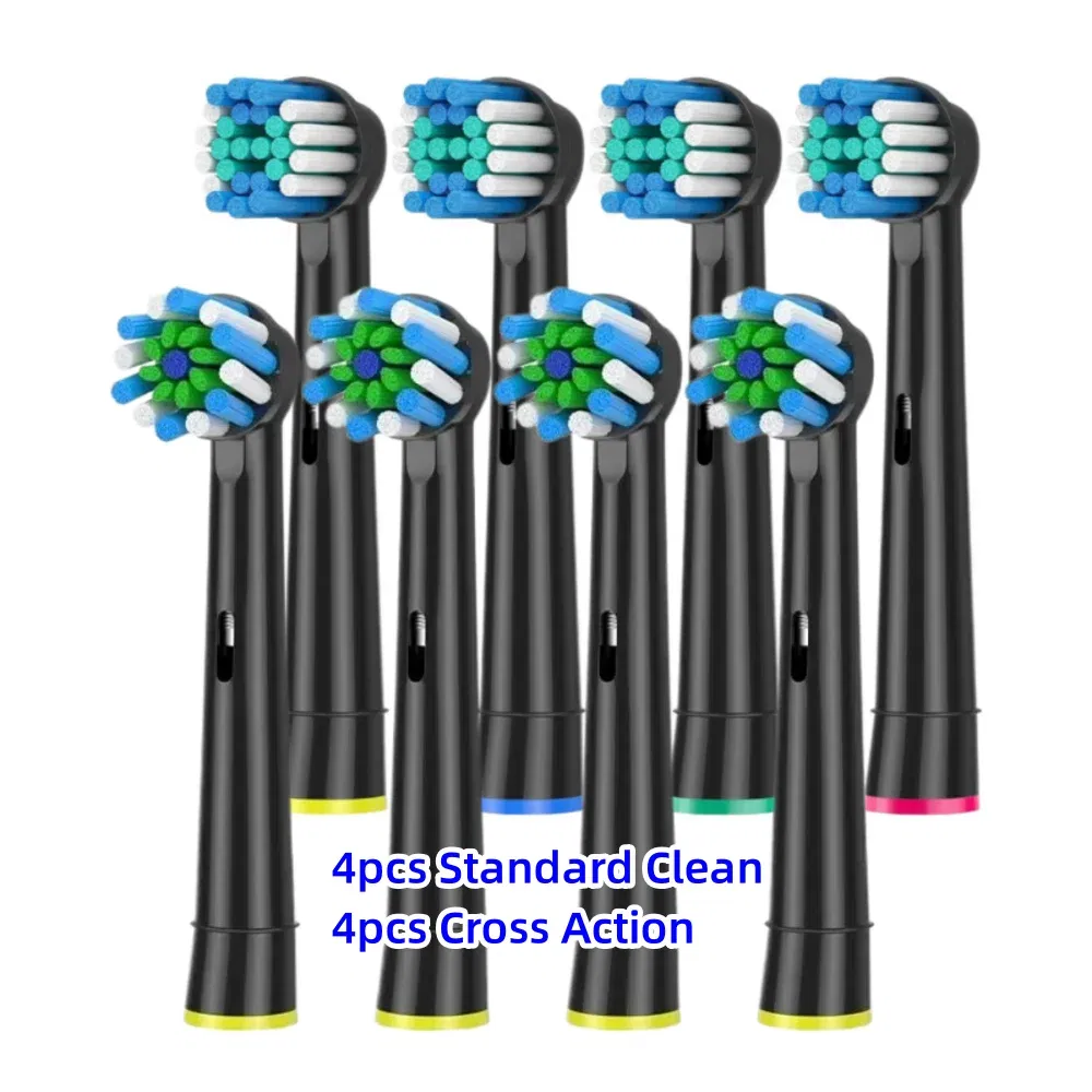 Color: DEEP BLUE - Toothbrush Replacement Heads Refill for Oral B Electric Toothbrush Pro1000 Pro 3000 Pro5000 Pro7000 Vitality Floss Action