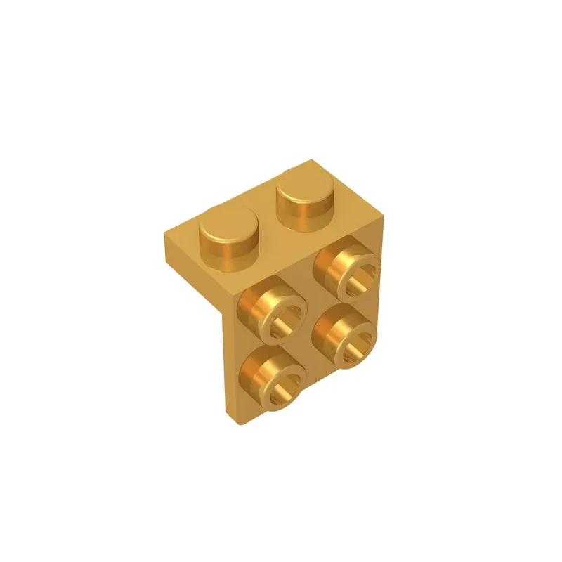 Color: Brown - Gobricks GDS-641 ANGLE PLATE 1X2 / 2X2 compatible with lego 44728 21712 92411 children's toys Assembles Building Blocks