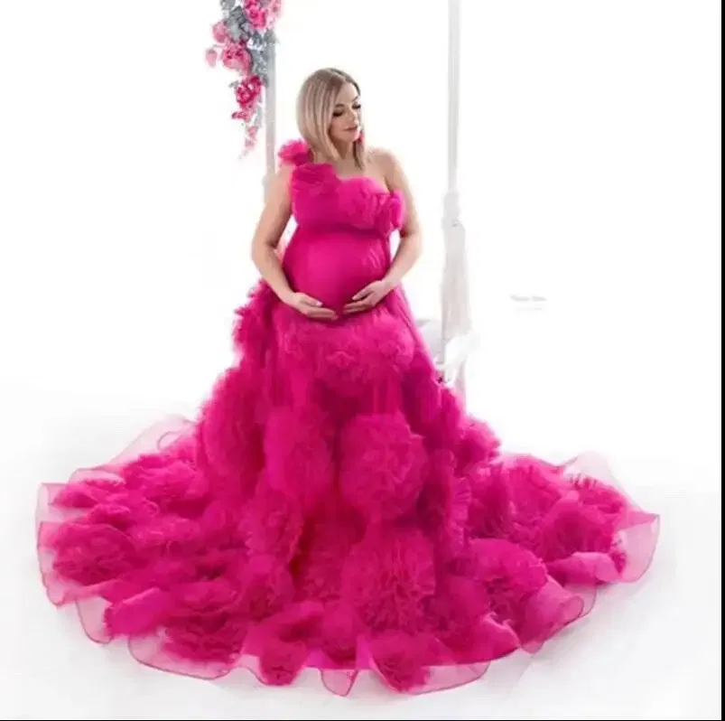 Color: Yellow, Maternity Size: L, Ships From: CHINA - Tulle Long Maternity Dress Photoshoot п?»?°?‚ь?µ photography dresses baby shower dresses for pregnant woman п?»?°?‚ь?µ д?»я ?±?µ
