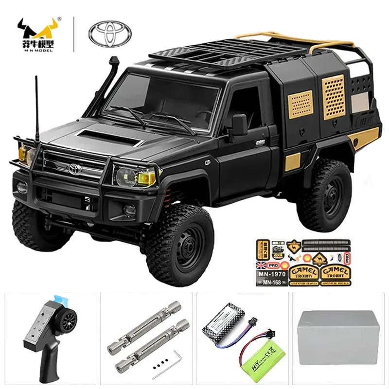 Color: VIOLET/?«?—?…° - MN MN82 1:12 Retro Rc Car With LED Lights Full-scale Simulation LC79 Professional 4WD Remote Control Pickup RC Truck Model Toys