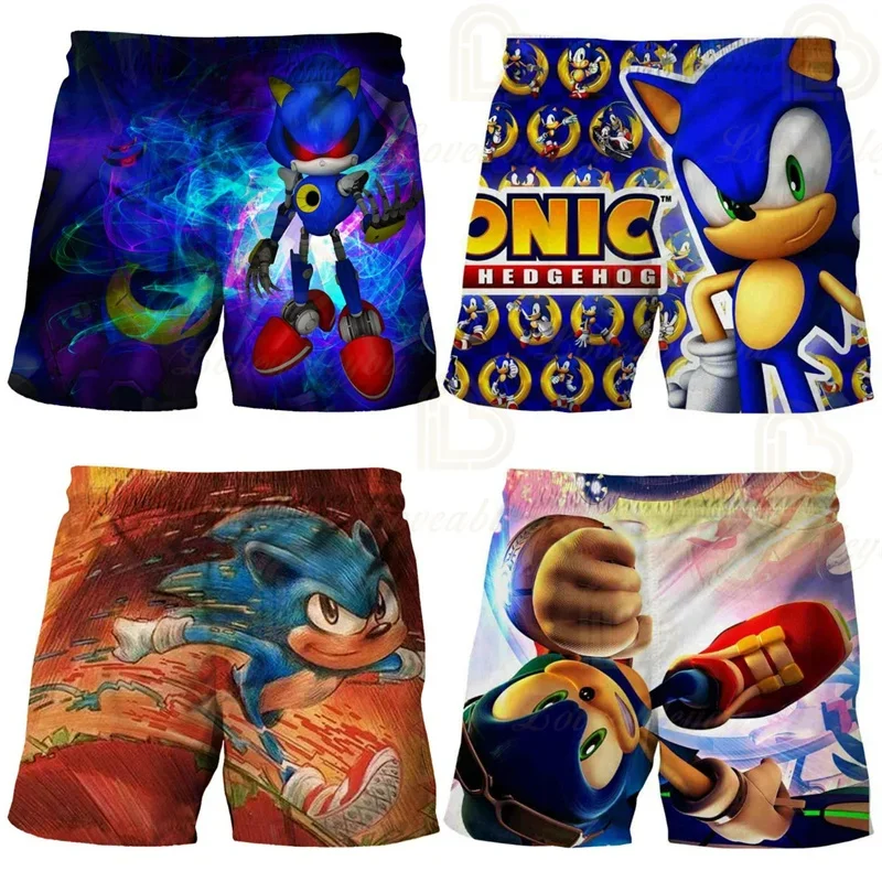 Color: Clear, Kid Size: 5 - New Anime Kids Sonic Shorts Fashion Boys Girls Clothes Harajuku Cute Baby Cartoon Casual Summer Boy Boy Beach Pants