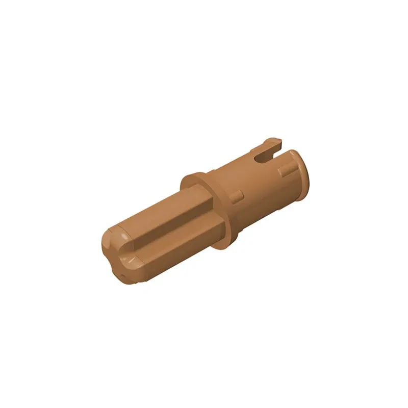 Color: Chrome Gold - Gobricks 10PCS Bricks Technical Axle 1 with Pin with Friction Ridges Lengthwise Compatible With 43093 Pieces of Toys Parts