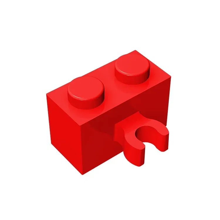Color: PURPLE - Gobricks GDS-651 BRICK 1X2 W. HORIZONTAL HOLDER compatible with lego 95820 30237 children's DIY Educational Building Blocks