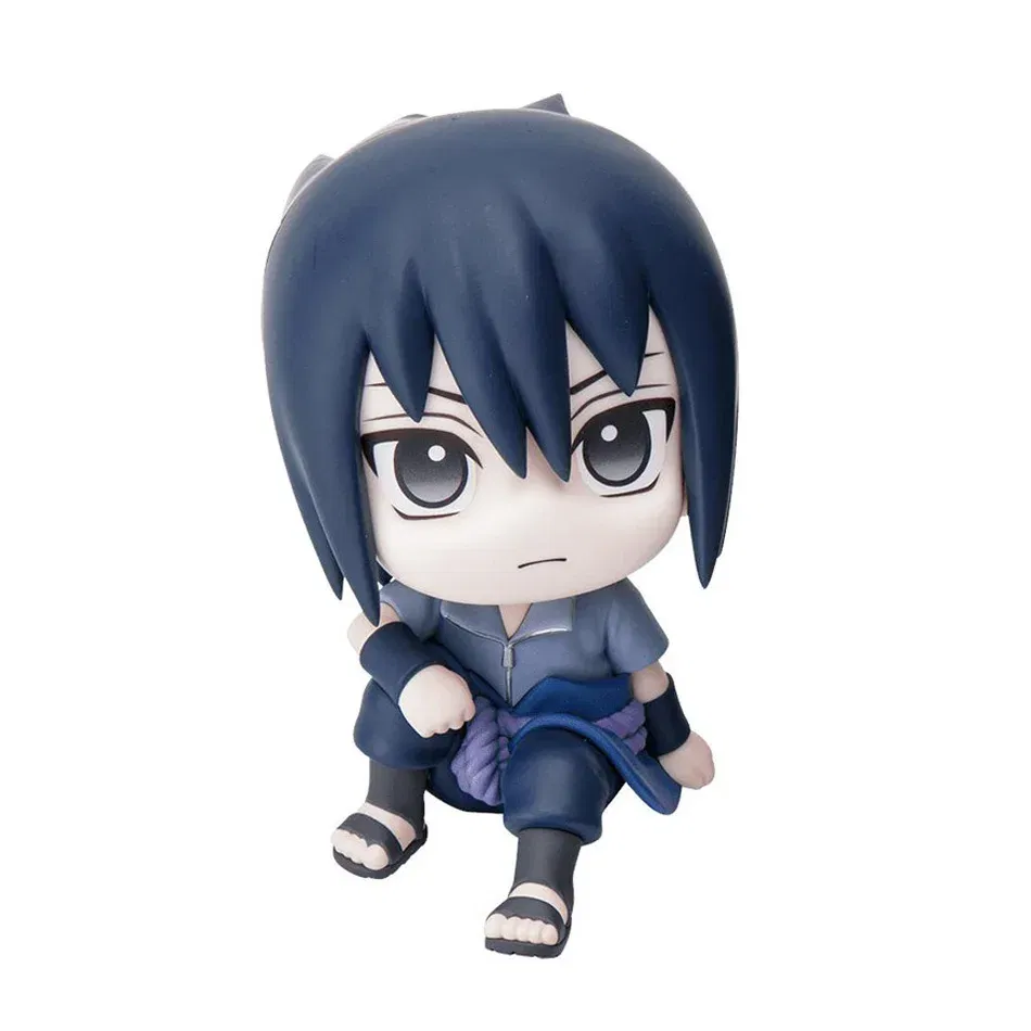 Color: Red - 10cm Naruto Anime Figure Uzumaki Naruto Kakashi Uchiha Sasuke Itachi Cute Toys Q Figurals Action Figurine Model