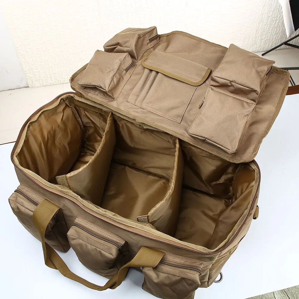 Color: Blue - 50L Travel Luggage HandBag Camping Backpack Tactical Large Capacity Men Outdoor Sports Hiking Climbing Mountaineering Trip Bag