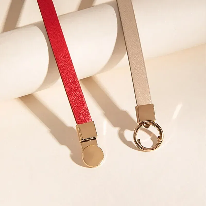 Belt Length: 105CM, Color: Orange - 2Piece Combination Set Four Seasons Multicolor SelfStretch Dress With Womens Belt