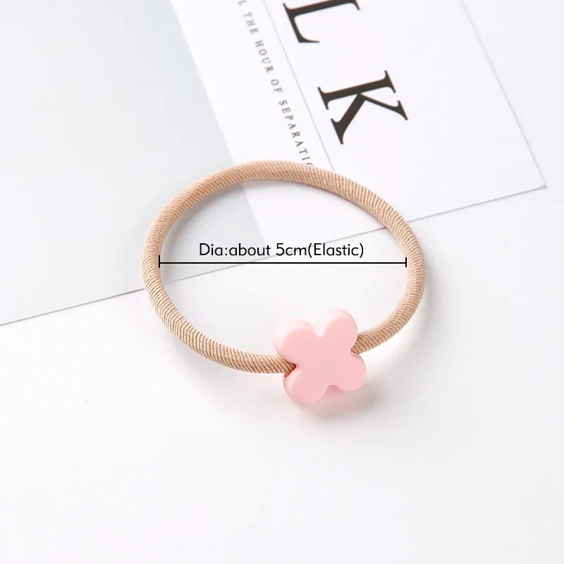 Color: Lavender, Ships From: CHINA - Cute Girls Hair Bands Ties Round Heart Rubber Band Fashion Scrunchie Elastic Korean Hair Accessories Ponytail Holder Headband