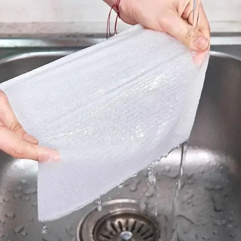 Color: Blue, Specification: 3pcs - 500/50pcs Reusable Kitchen Disposable Rags Non-Woven Cleaning Cloths Washing Dishcloths Rag Cloth Towels Non-stick Scouring Pads