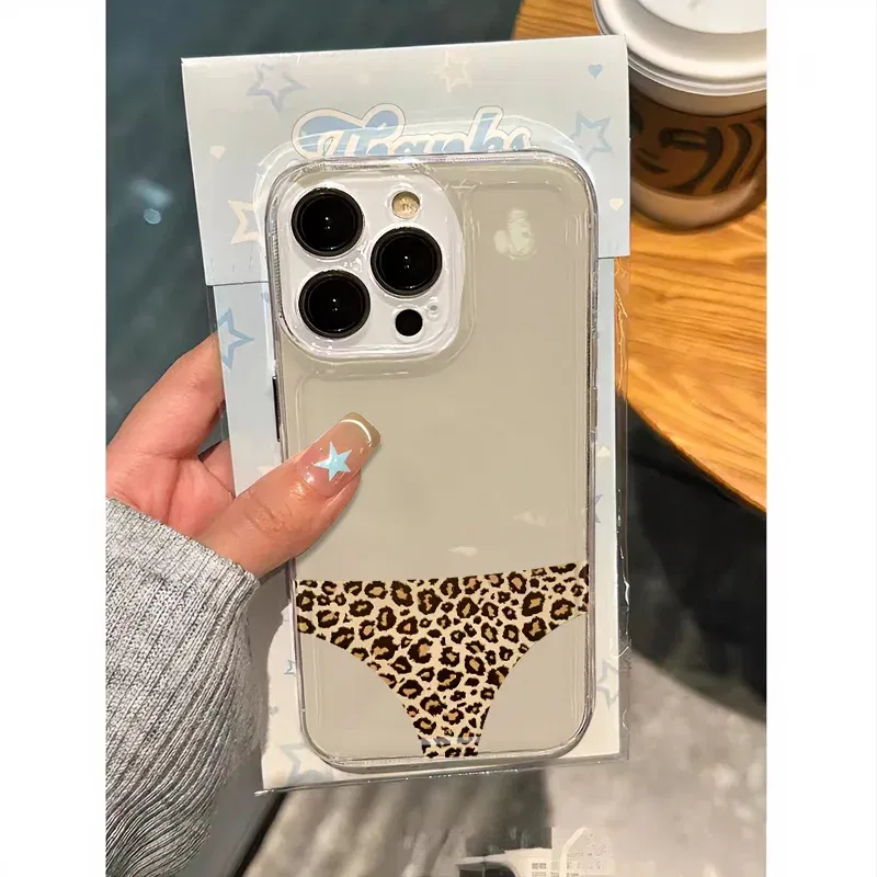 Color: Clear, Ships From: CHINA, Material: EVA - for IPHONE 15 case 14 13 12 11 PROMAX 7 8 PLUS X XR XS MAX Leopard print soft silicone anti-drop and shock-proof