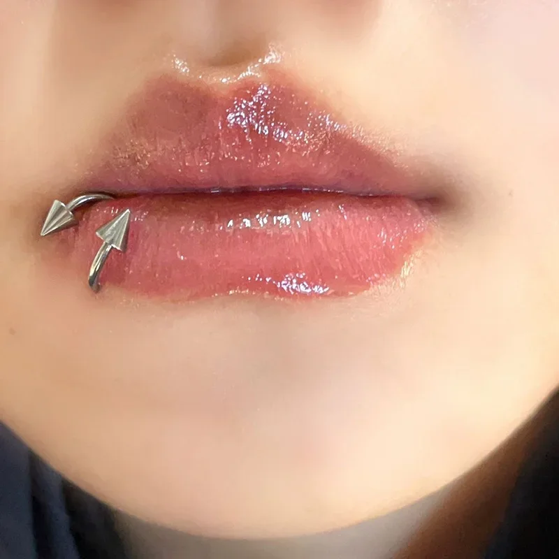 Metal color: Light Yellow Gold Color - Stainless Steel Nose Ring Piercing Horseshoe Spike Septum Piercing Lip Tragus Helix Piercing Body Piercing Ring Hip Hop "S"