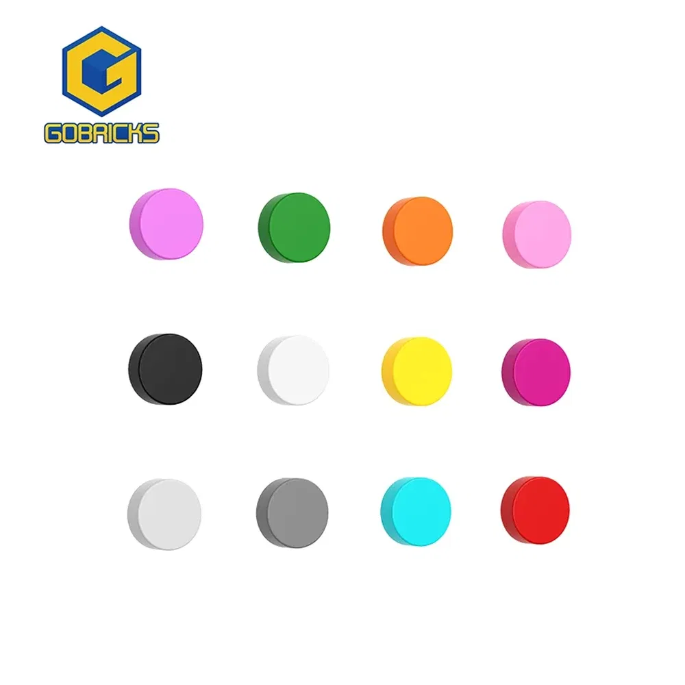 Color: DEEP BLUE - Gobricks 10PCS Building Blocks Assembles Particles Moc 98138 1x1 Block DIY With Bumps Compatible With Educational Toys For Kids
