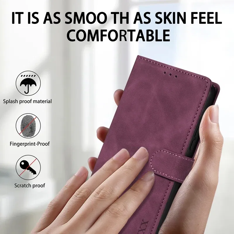Color: black, Bundle: Case & Strap, Material: Artificial Leather - Wallet Card Slot Holder Magnetic Flip Leather Case For Samsung Galaxy S23 Ultra S22 Plus S21 FE S20 A12 A13 A14 A34 A52 A53 A54