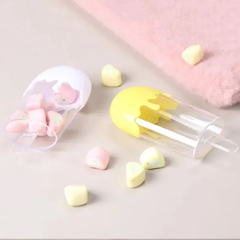 Color: Olive, Gift Box Size: Other - 12pcs Creative Cute Plastic Ice Cream Candy Boxes for Wedding Baby Shower Children Birthday Party Candy Container Sweets Case