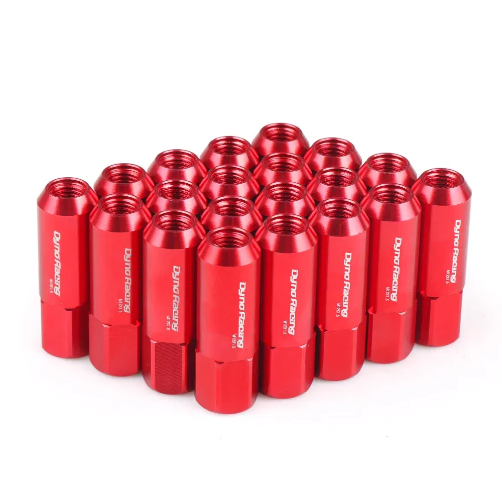 Color Name: Gold - Dynoracing 60MM M12*1.5 Wheel Nuts New 20PCS Racing Lug Wheel Nuts Screw Aluminum Lug Nut M12X1.5 BX100442