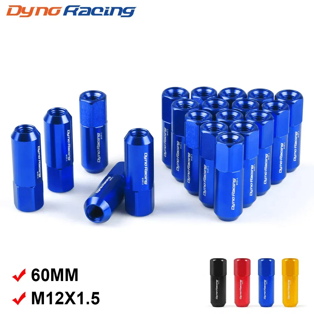 Color Name: Gold - Dynoracing 60MM M12*1.5 Wheel Nuts New 20PCS Racing Lug Wheel Nuts Screw Aluminum Lug Nut M12X1.5 BX100442