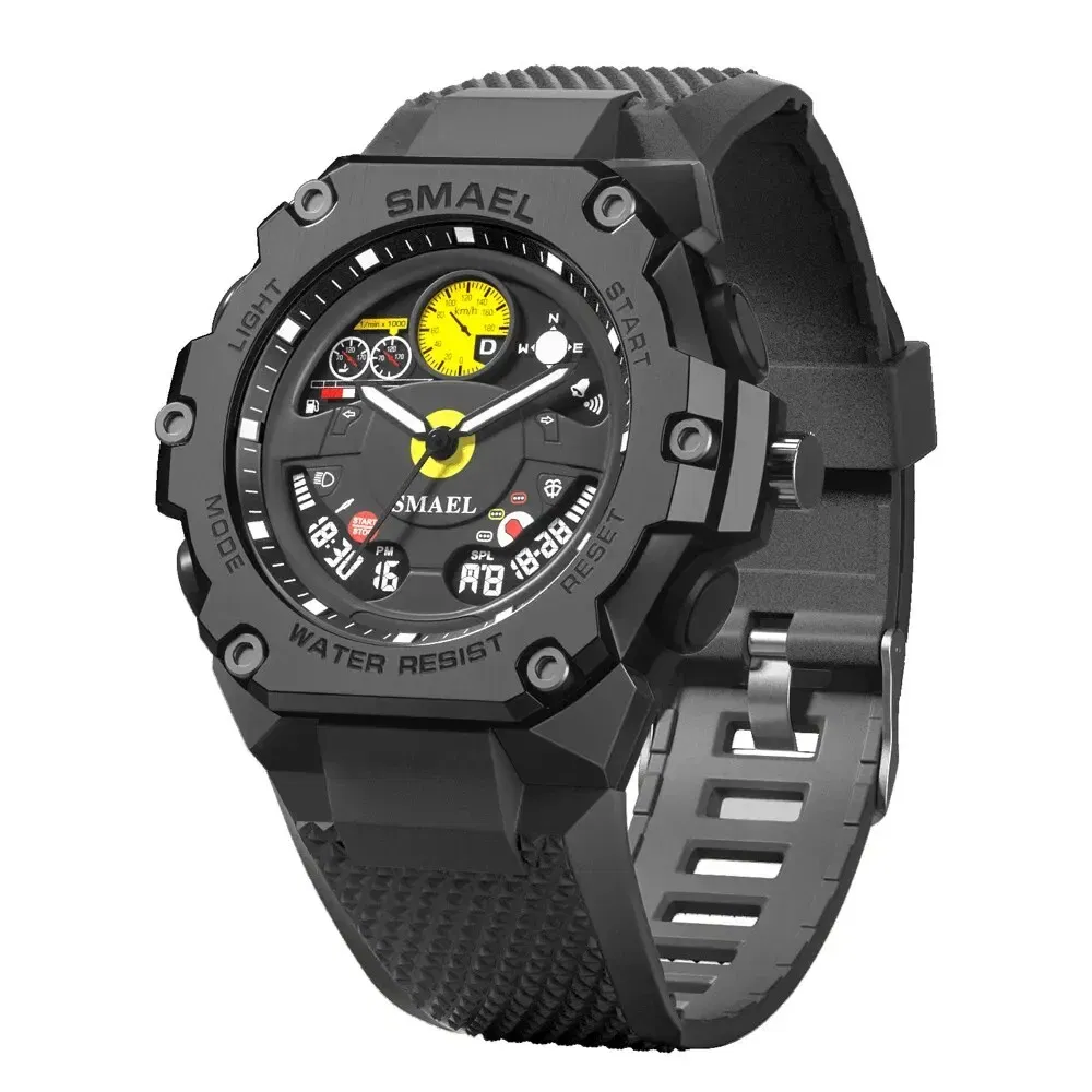 Color: Green - SMAEL Brand Waterproof Dropshipping Watch Alarm Clock 8092 Young Fashion Quartz Sport Wristwatches