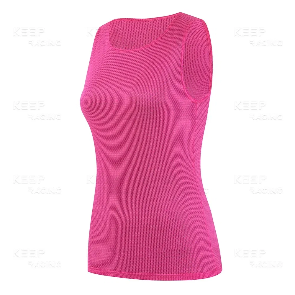 Color: Beige, Size: L - Women Cycling Base Layers Colorful Cycling Jersey Blue Quick Dry Vest Breathable Pink Undershirt Elastici Vest Road Bike Jerseys