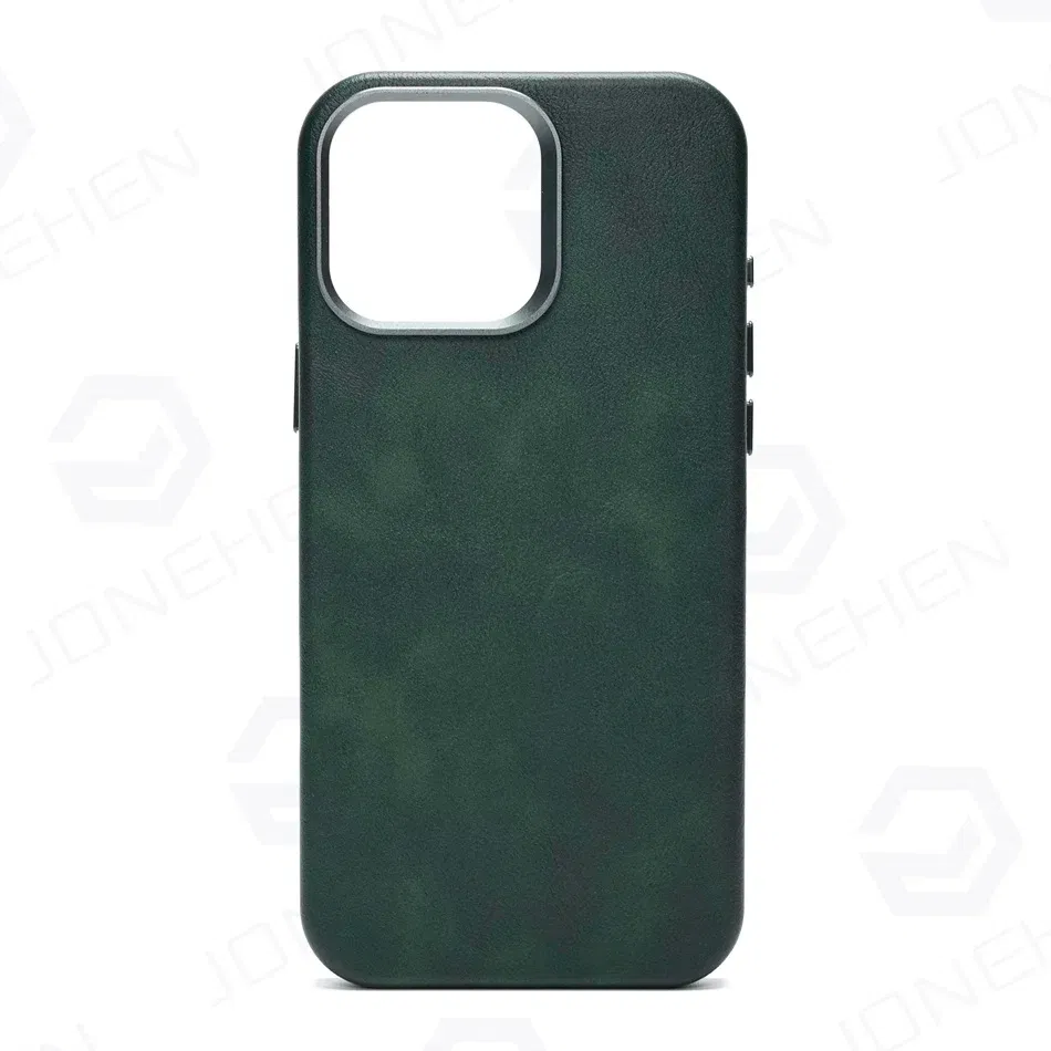 Color: Blue, Material: Neoprene - High-end Retro Oil Wax Pattern Magnetic For Magsafe Leather Case For iPhone Air 15 14 Plus 13 16 17 Pro Max Camera Button Cover