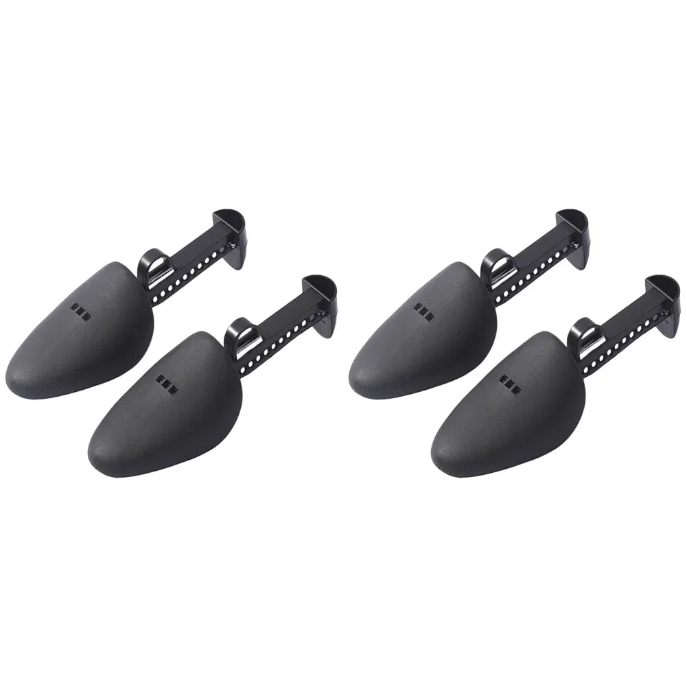 Color: black - 1/2/3Pair Plastic Shoe Stretcher for Men Women Leather Shoes Adjustable Portable Shoe Tree Stretcher Boots Rack Anti-deformation