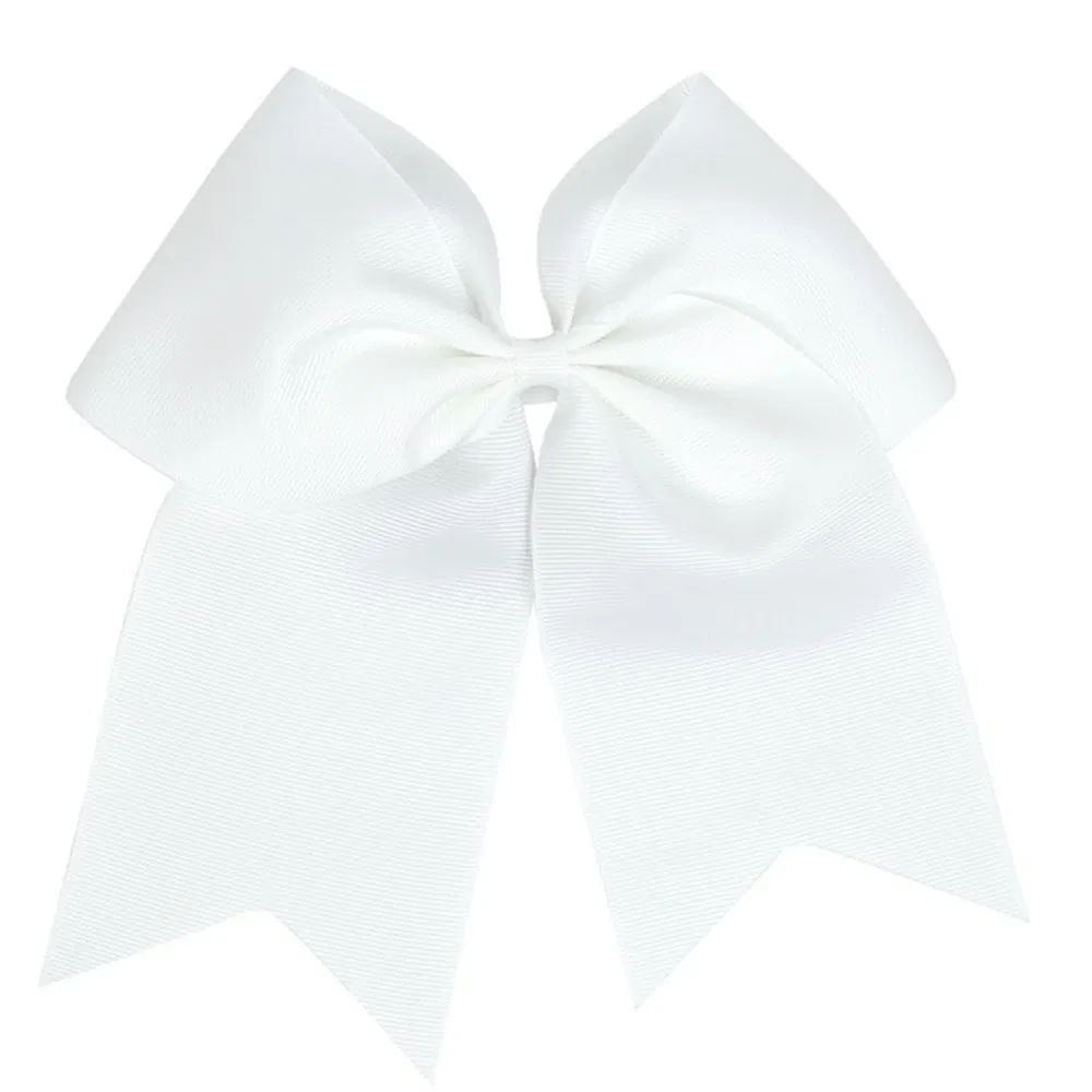 Color: Blue - 18*19 CM Lovely Dovetail Ribbon Bowknot Baby Hair Rope Solid Color Handmade Bows Elastic Hairband Ponytail Headwear Kids Gifts