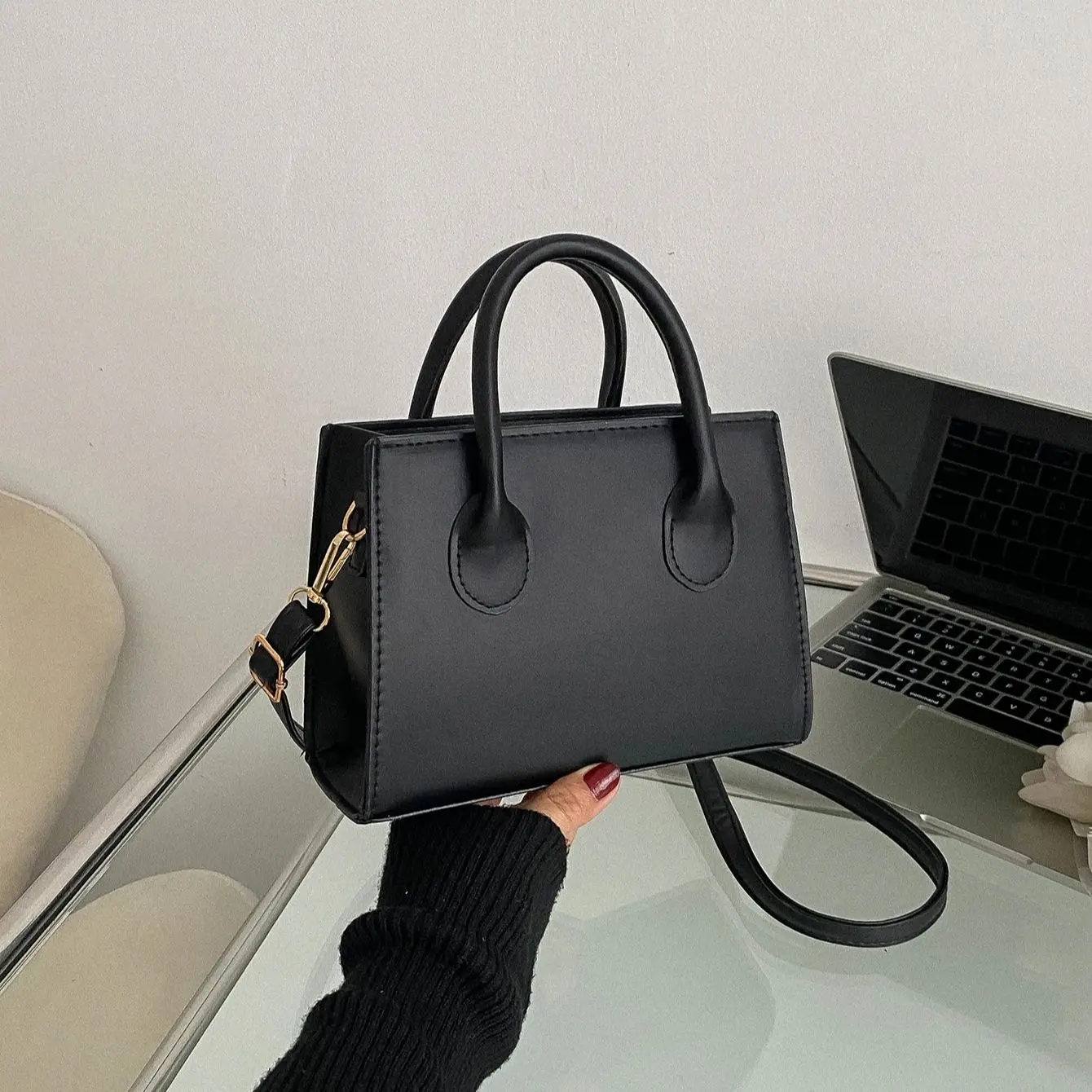 Color: Beige - PU Leather Casual Crossbody Bags for Women Ladies Luxury Designer Tote Handbag Female Large Capacity Travel Shoulder Bag Sac