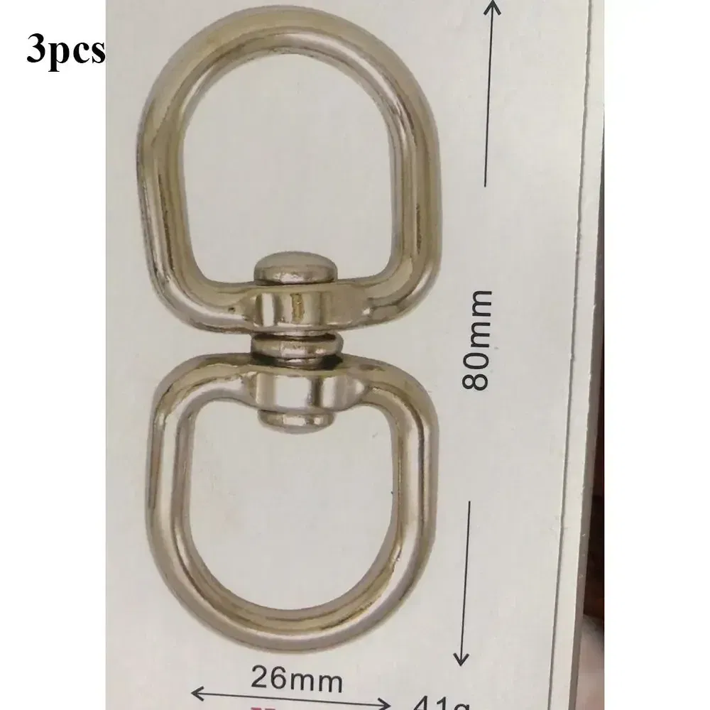 Color: Yellow - Metal Eight-Character Rotating Buckle Ring Anti-Knotting Dog Chain Buckle Connecting Ring DIY Jewelry Pendant Jewelry Accessory