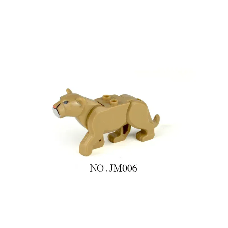 Color: LIGHT GRAY - MOC City Animal Building Block Figures Hare Dairy Cow Squirrel Dolphin Pug DIY Farm Street View Accessories Bricks Toys Gifts