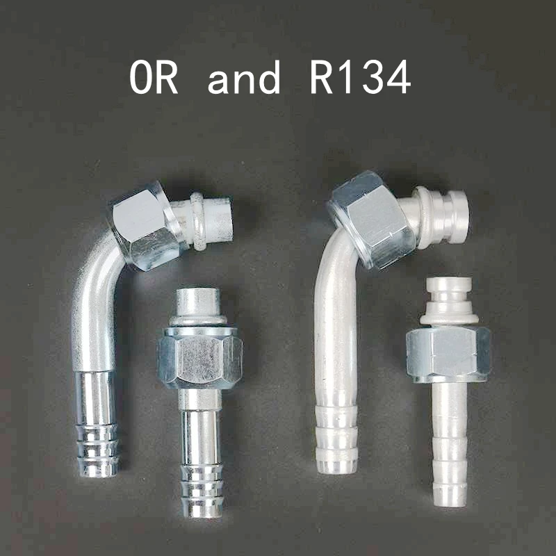 Color Name: black - Automotive air conditioning general pipe aluminum joints,aluminum fitting OR 3/8 1/2 5/8,Air conditioning aluminum joint R134A