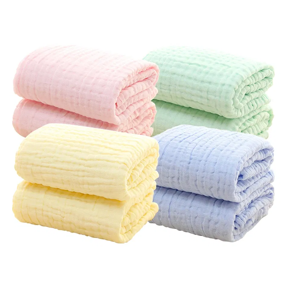 Color: green, Size: Option 1 - Cotton Muslin 6 Layer Baby Blankets Soft Thickened Warmth and Breathable Cozy Ideal for Swaddling and Air Conditioning Rooms Use