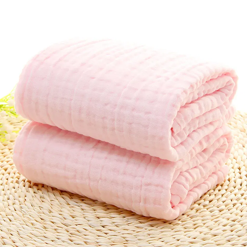 Color: green, Size: Option 1 - Cotton Muslin 6 Layer Baby Blankets Soft Thickened Warmth and Breathable Cozy Ideal for Swaddling and Air Conditioning Rooms Use