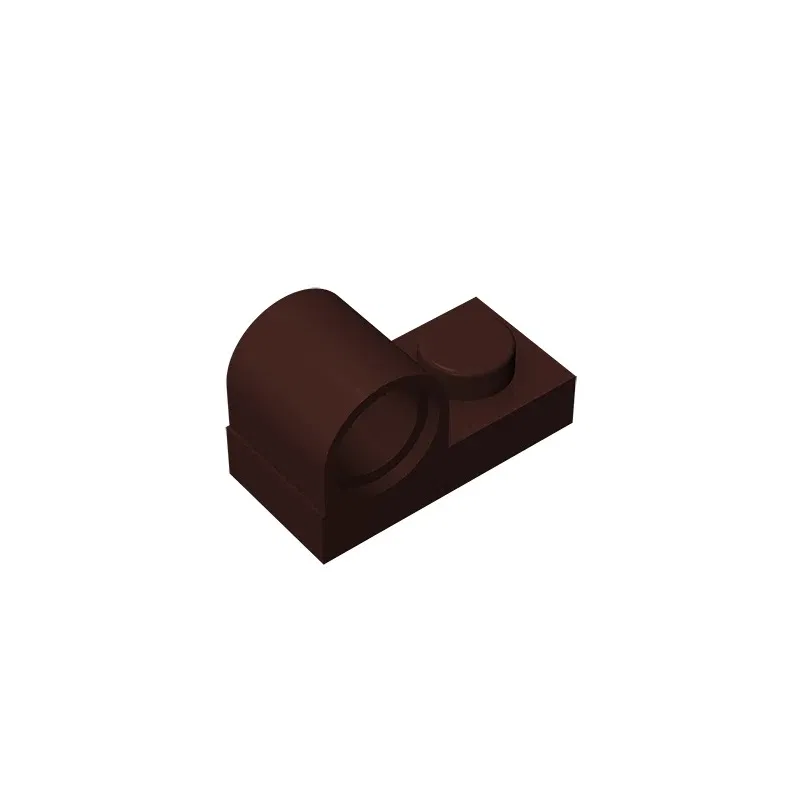 Color: Chocolate - Gobricks GDS-811 Plate, Modified 1 x 2 with Pin Hole on Top compatible with lego 11458 pieces of children's toys