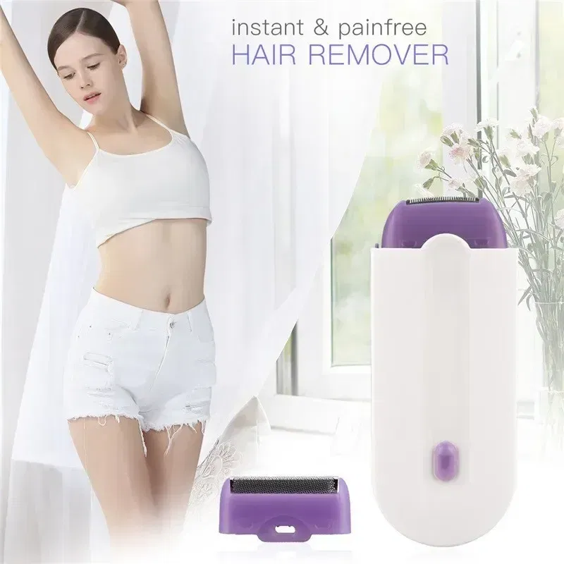 Laser Touch Painless Hair Removal Kit, USB Rechargeable Electric Shaver Razor, Women Face Leg Bikini Hand Shaver Hair Remover