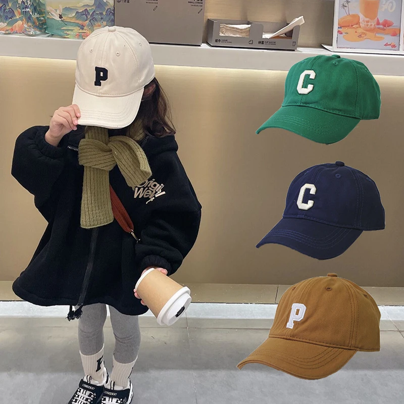 Color: Lavender - NEW Children's Kid Baseball Cap Girls Boy Hats Adjustable 50-54cmSunscreen Baby Hat Hip Hop Letter Embroidered Casual Kids Caps