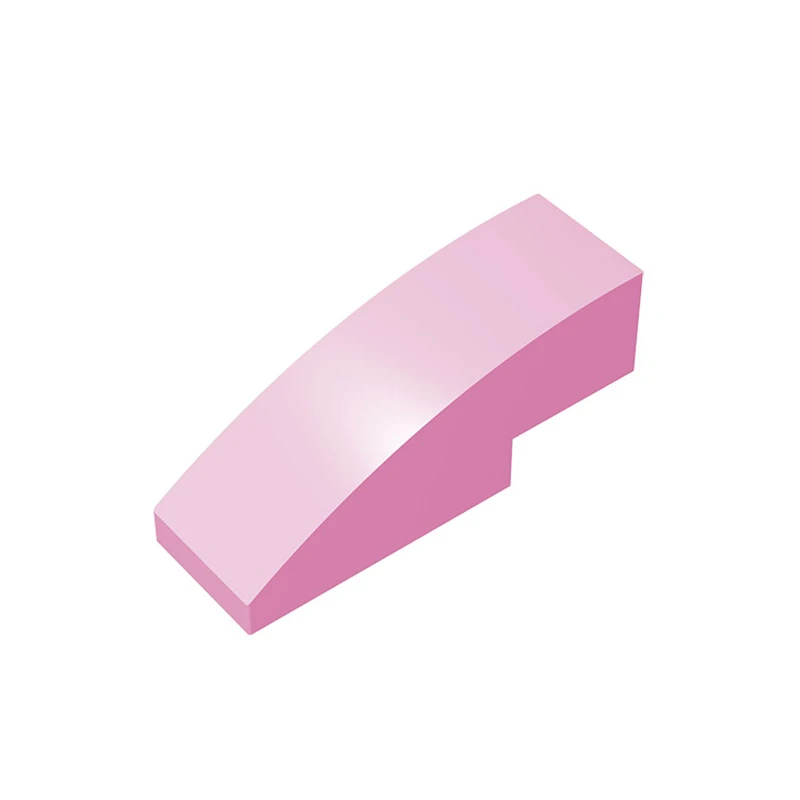 Color: plum - Gobricks 10PCS Assembles 50950 3x1 curved oblique brick Building Blocks Bricks Bulk Model City Classic Toy Boys Girls Kids Gift