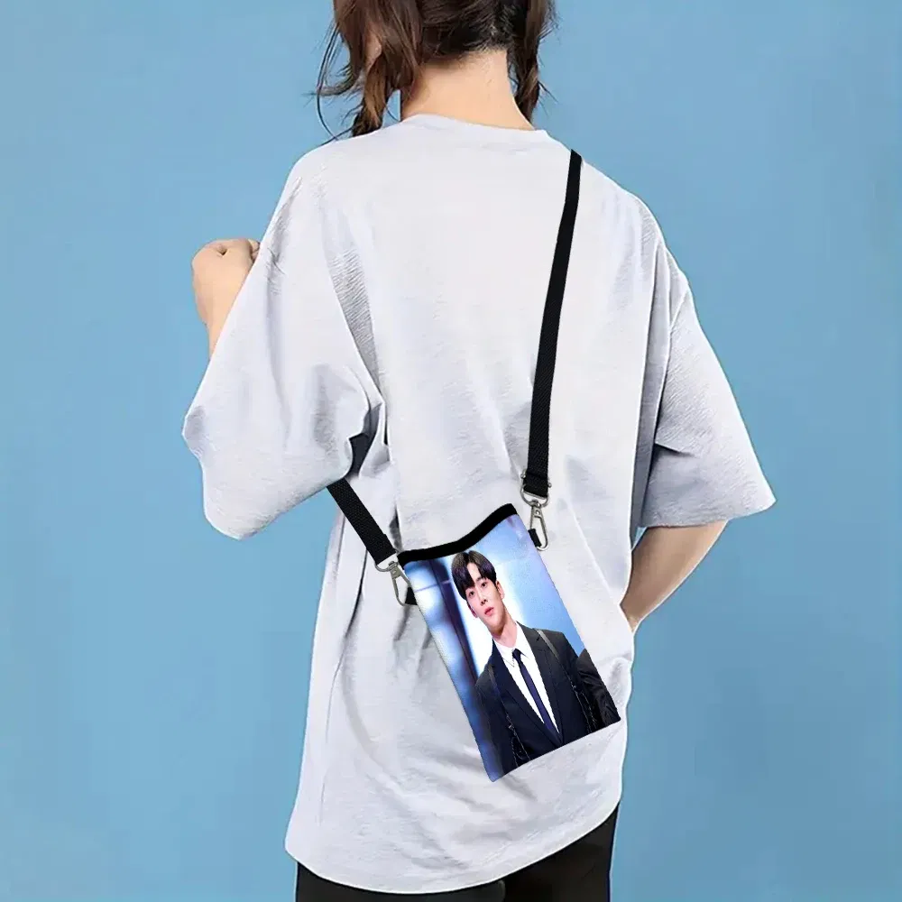 Color: Clear, Size: Extra Large - SF9 Rowoon Print Phone Bag Adjustable Detachable Strap Designed Women Crossbody Bag Convertible Shoulder Bag3.3