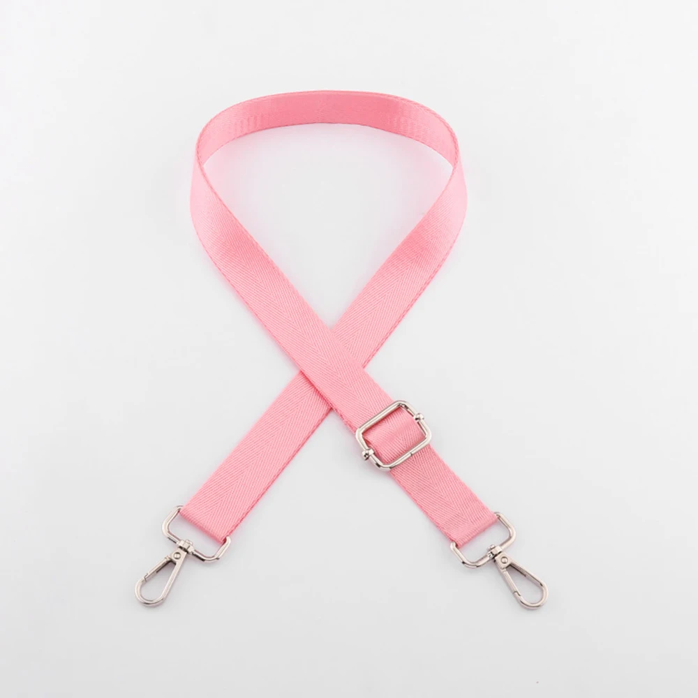 Color: Gold - Shoulder Bag Strap Fashion Wide Replacement Strap For Bags Nylon Woman Messenger Bag Accessories Silver Metal Buckle Bag Straps