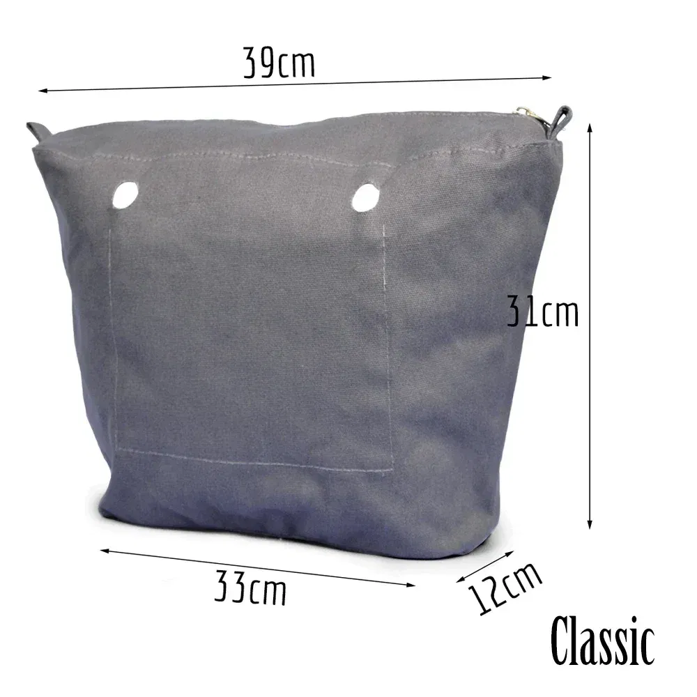 Color: Gold - TANQU New Inner Lining Zipper Pocket for Classic Obag Insert with Inner Waterproof Coating for O Bag