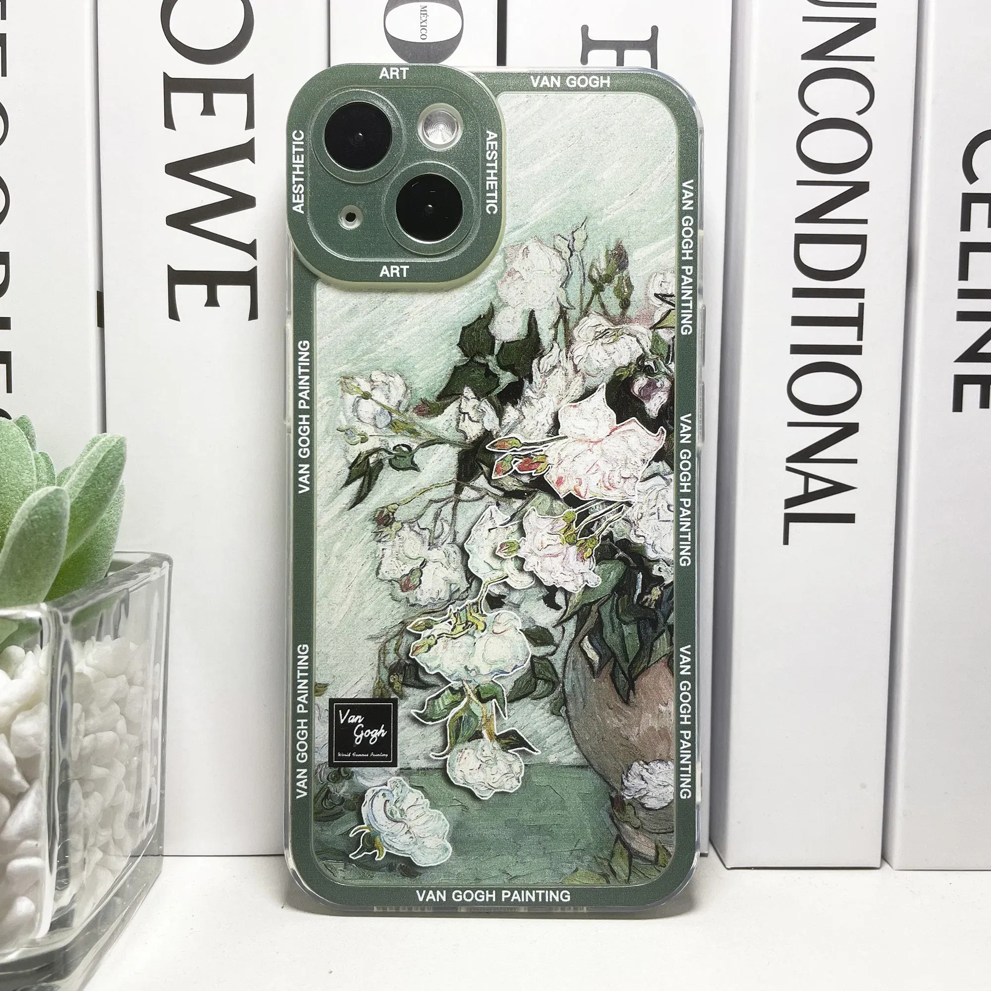 Color: Clear, Material: Wood - Van Gogh Art Aesthetic Phone Case For iPhone 16 15 14 13 12 11 Pro Max Mini XS X XR SE 8 7 Plus Sunflowers The Starry Night