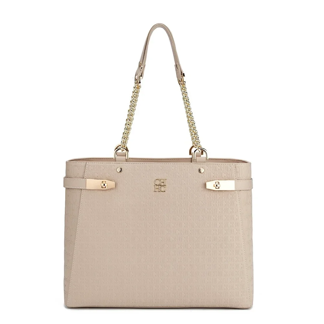 Color: WHITE - 2025 Women Shopper Tote Bag Featuring Fashionable Solid Color Commuter Design And Letter Logo Luxury