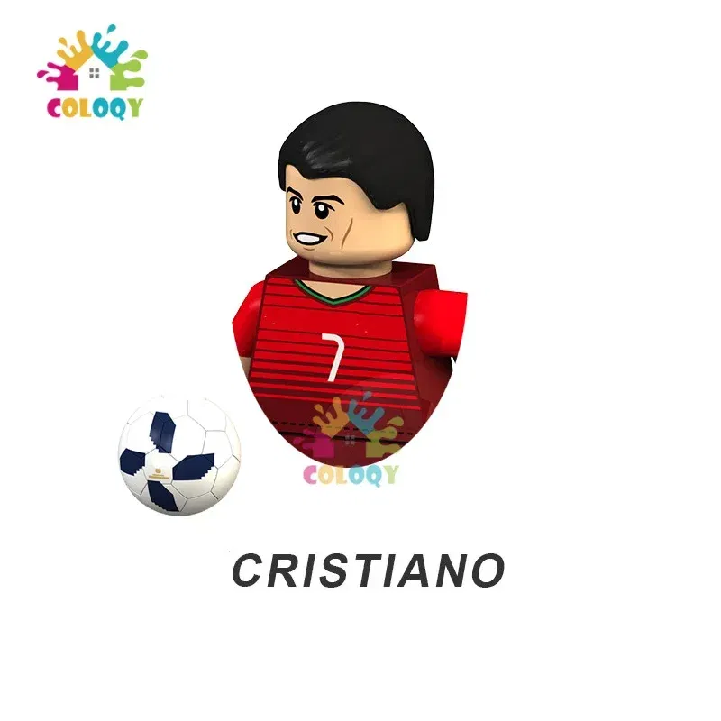 Color: Light Grey, Ships From: CHINA - Kids Toys Football Stars Building Blocks Sport Player Bailey Messi Ronaldo Mini Action Figures Toys For Kids Christmas Gifts