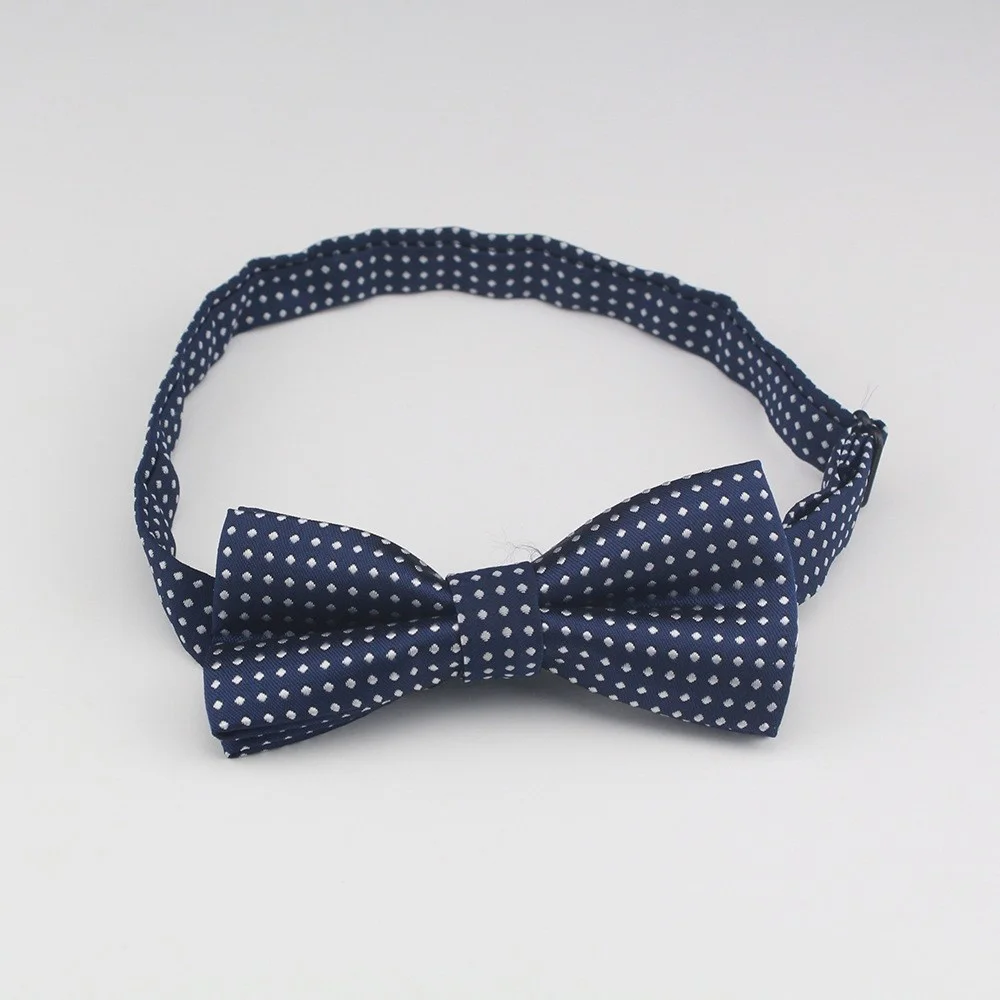 Color: Dark Brown - Korean Formal Dress Dots Bow Ties For Kids Business Bowknot Bridegroom Best Man Bowties Polka Dot Butterfly Cute Neckties Gift