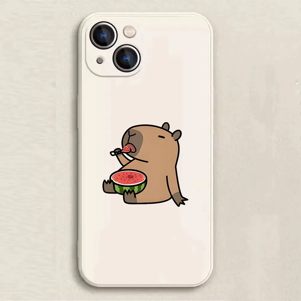 Color: Blue, Material: Pc + tpu - Cartoon Animal Capybara Phone Case For Samsung Galaxy S10 S20 S21 S22 S23 S24 FE Plus Ultra Note 20 Couple Paired Silicone Cover