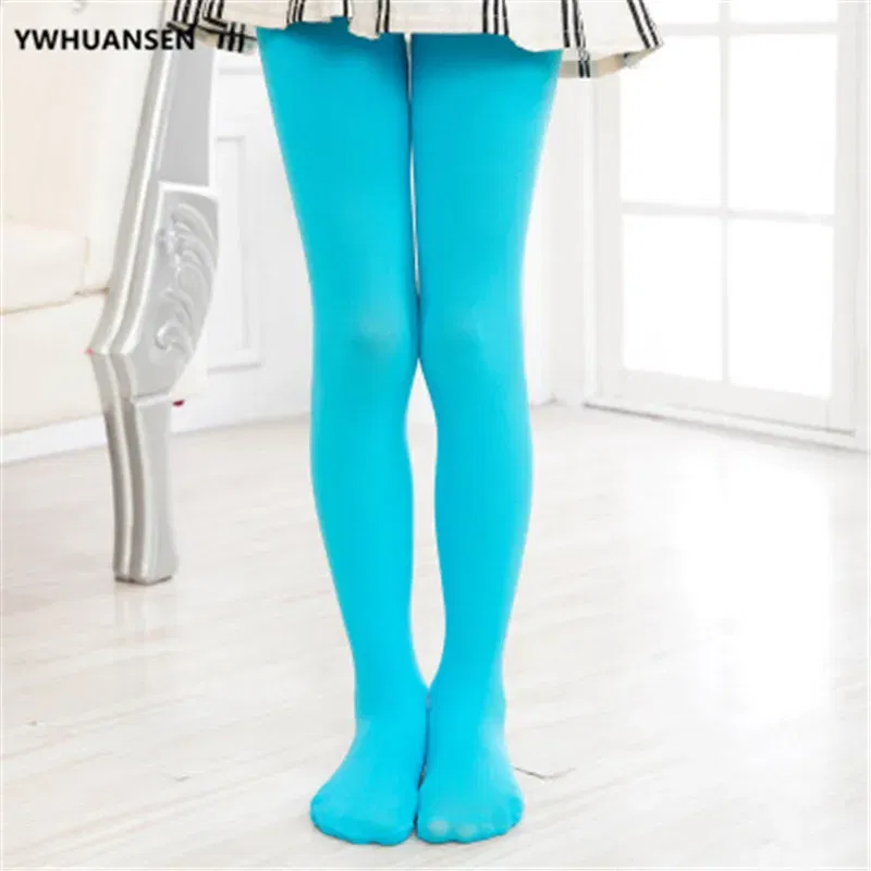 Color: ROSE RED, Size: M - 1/2/4/6/8 Pairs/lot Spring Summer Candy Kids Pantyhose Ballet Dance Tights for Girls Stocking Children Velvet Solid White