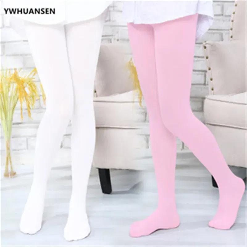 Color: ROSE RED, Size: M - 1/2/4/6/8 Pairs/lot Spring Summer Candy Kids Pantyhose Ballet Dance Tights for Girls Stocking Children Velvet Solid White