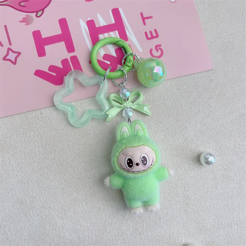 Color: Blue, Ships From: CHINA - Cute flocking anime keychains, charming 3D accessories, car key rings, jewelry, cartoon phone pendants, gifts