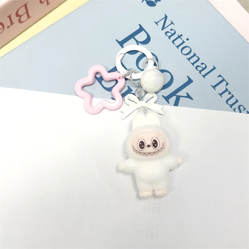 Color: Blue, Ships From: CHINA - Cute flocking anime keychains, charming 3D accessories, car key rings, jewelry, cartoon phone pendants, gifts