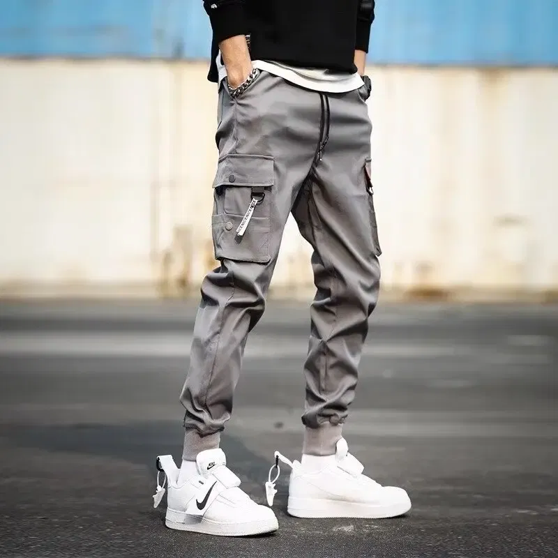 Color: SKY BLUE, Size: M - New Men Cargo Tactical Pants Work Combat Multi-pockets Casual Training Trousers Overalls Clothing Joggers Hiking Mens Cargo Pant